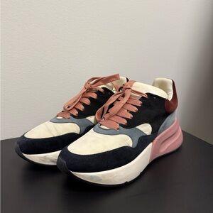 Alexander McQueen Women's Sneakers in Black, Pink, and Cream